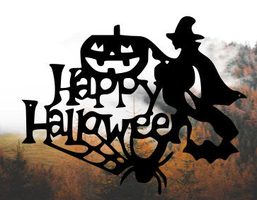 Happy Halloween Sign, Metal Sign, Haunted House Sign, Scary Sign, Spooky Sign