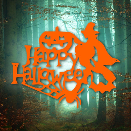 Happy Halloween Sign, Metal Sign, Haunted House Sign, Scary Sign, Spooky Sign