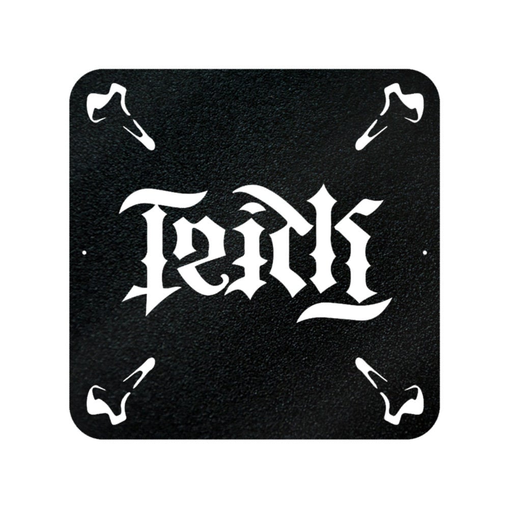 Halloween "Trick & Treat" Metal Sign, Haunted House Decor