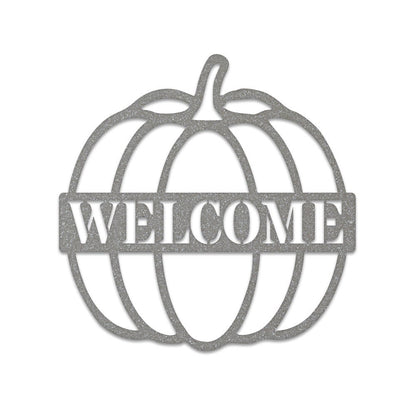 Custom Name Pumpkin Metal Sign, Pumpkin Door Hanger, Fall Door Hanger, Custom Fall Wreath