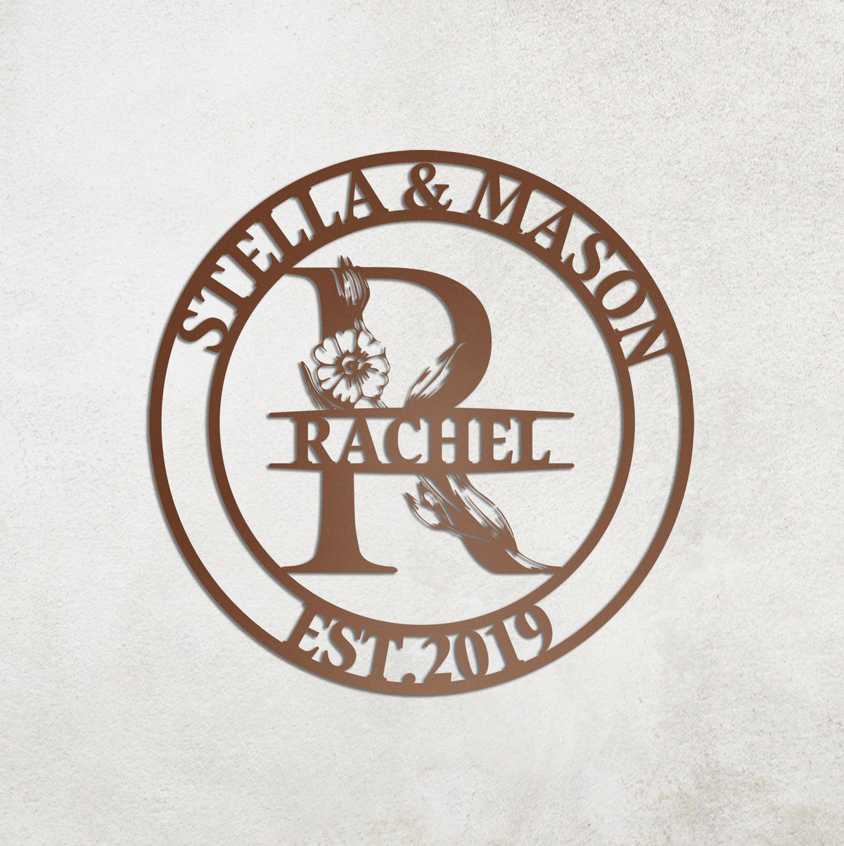 Personalized Family Name Metal Sign, Housewarming Gift
