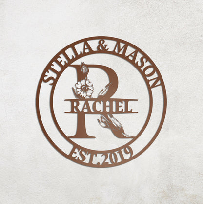 Personalized Family Name Metal Sign, Housewarming Gift