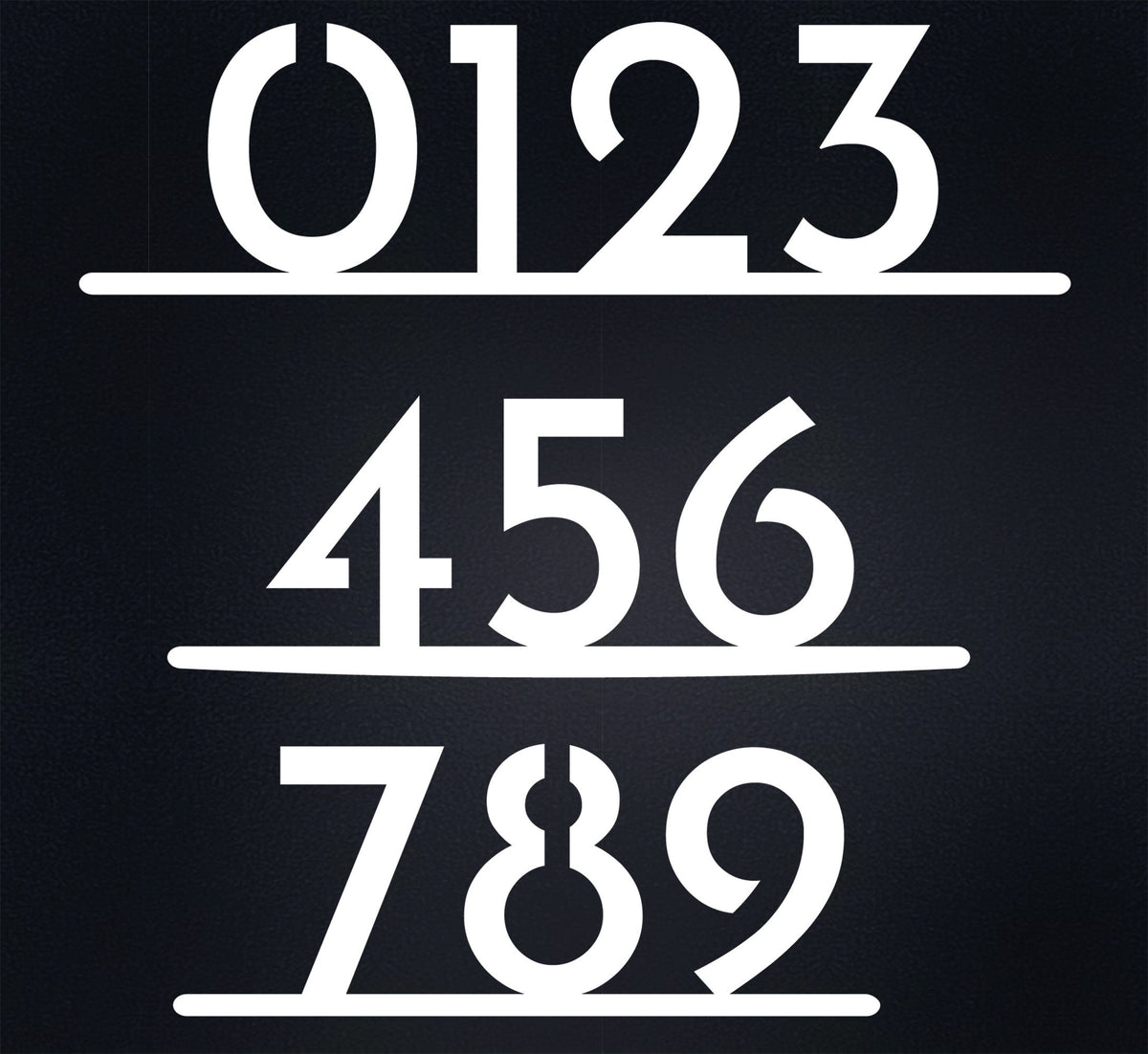 Custom Metal House Numbers, Modern Address Sign, 16 Gauge Steel