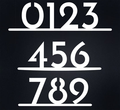 Custom Metal House Numbers, Modern Address Sign, 16 Gauge Steel