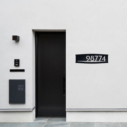 Custom Metal House Numbers, Modern Address Sign, 16 Gauge Steel