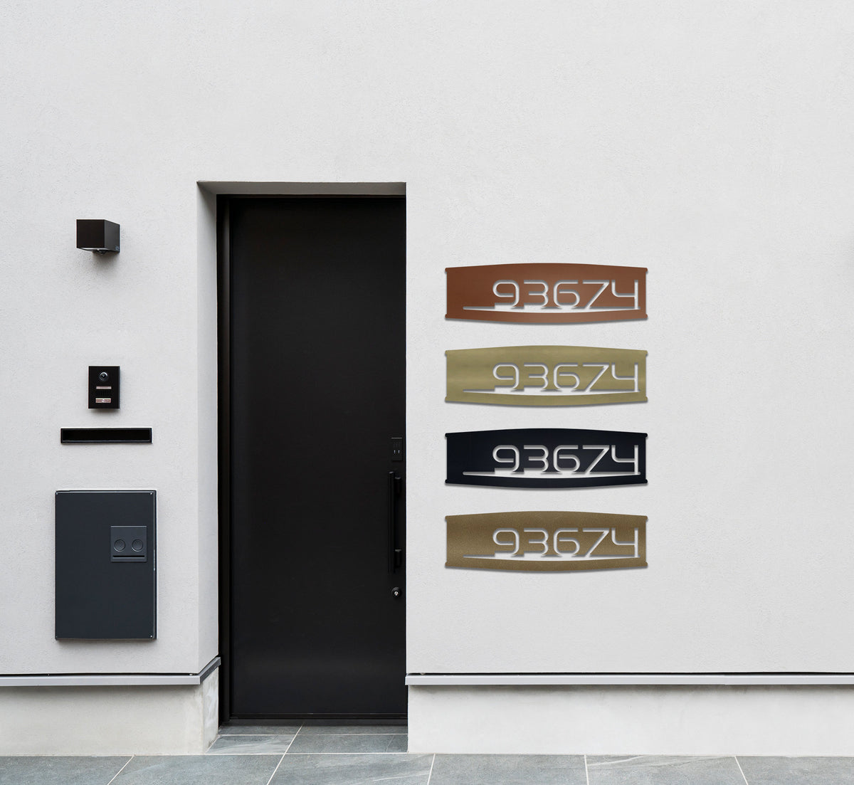 Custom Metal House Number Sign, Vertical or Horizontal, 16 Gauge Steel