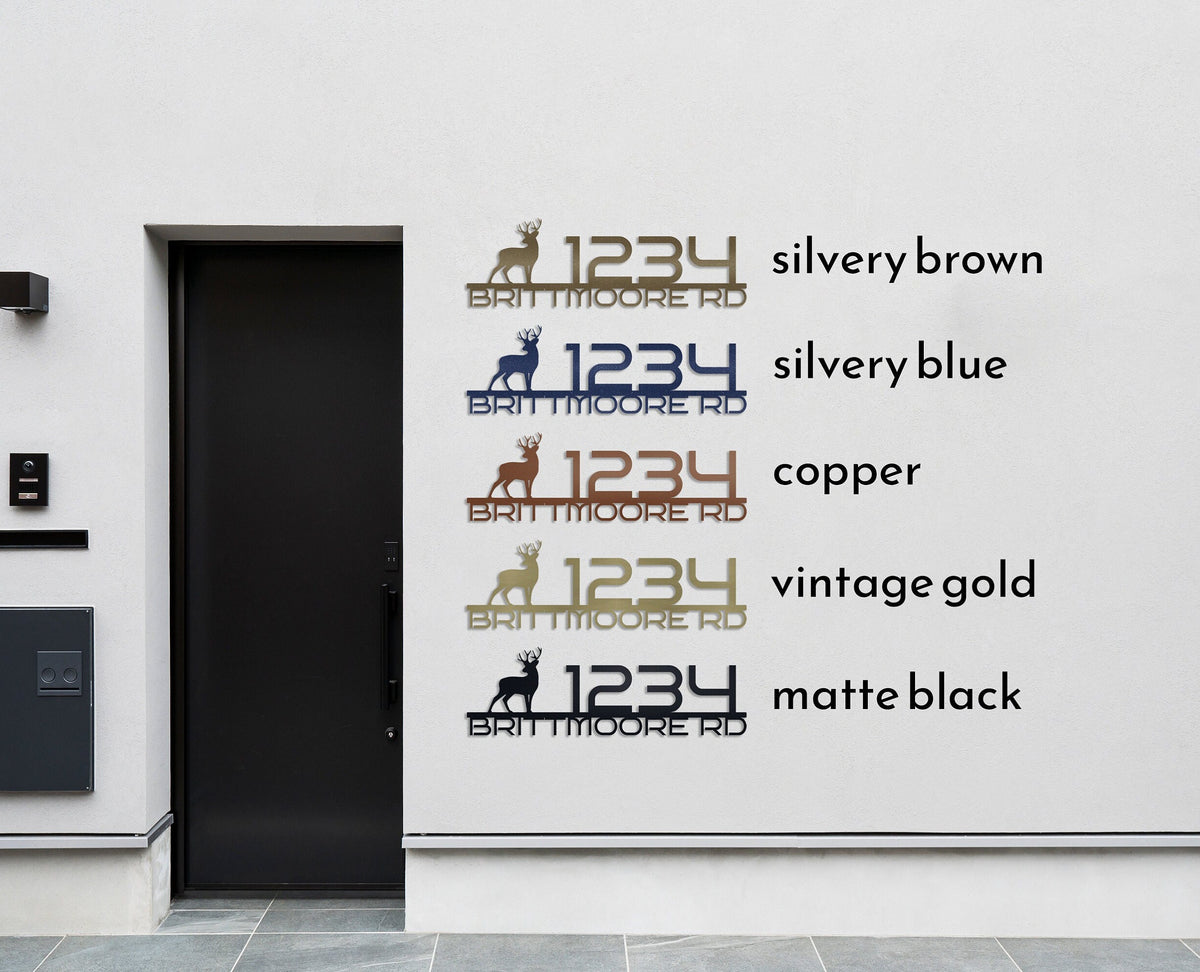 Custom Metal Address Sign, House Numbers Plaque, Housewarming Gift