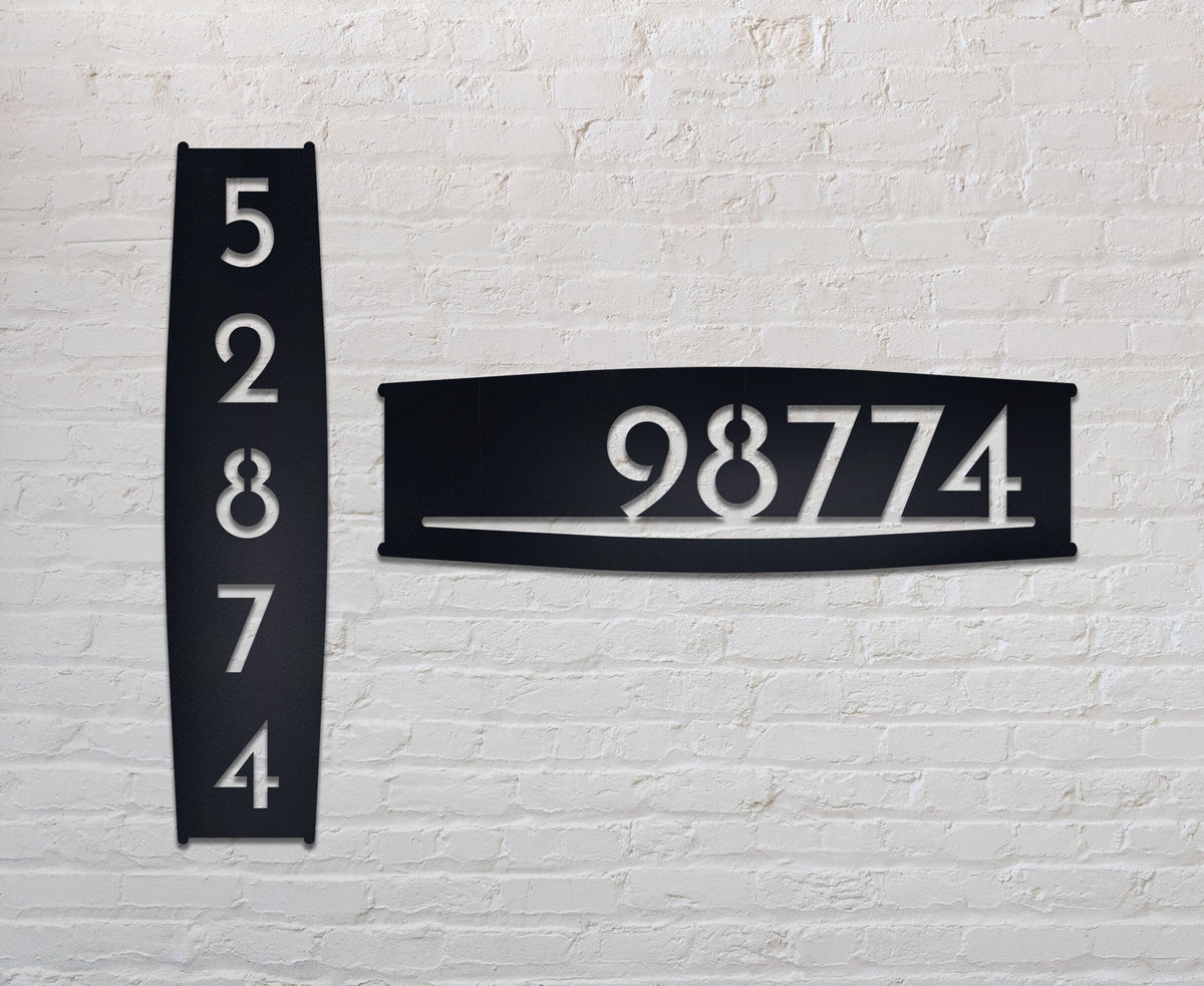 Custom Metal House Numbers, Modern Address Sign, 16 Gauge Steel