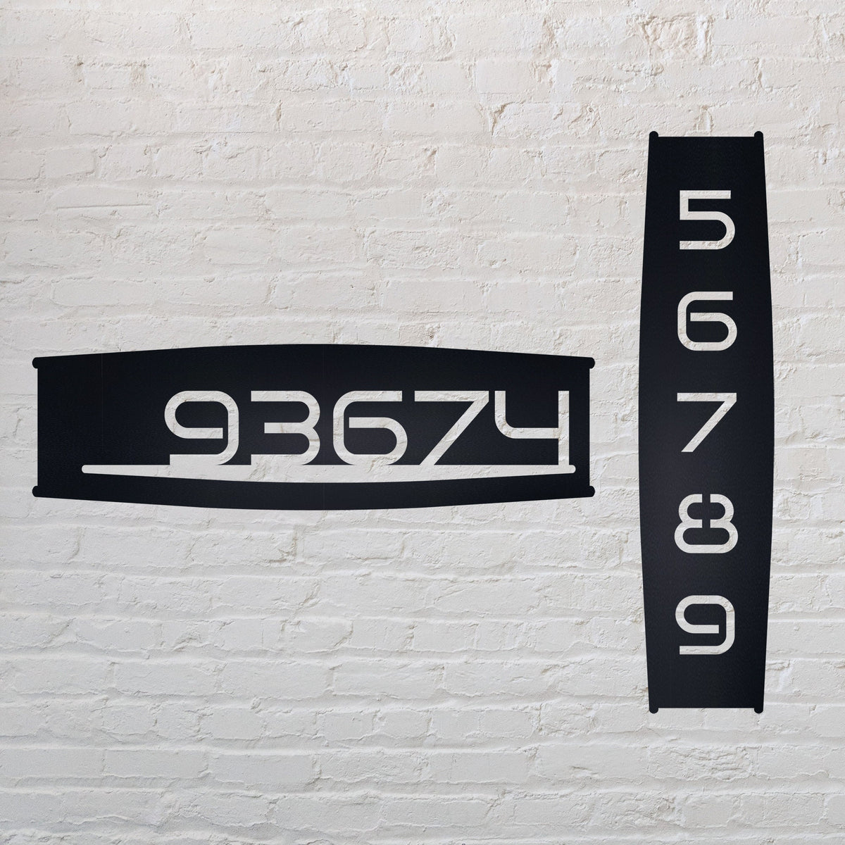 Custom Metal House Number Sign, Vertical or Horizontal, 16 Gauge Steel