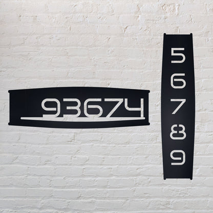 Custom Metal House Number Sign, Vertical or Horizontal, 16 Gauge Steel