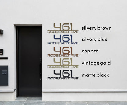 Custom Metal Address Sign, Modern House Numbers, Address Plaque