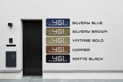 Custom Metal Address Sign, 16 Gauge Steel, House Number Plaque