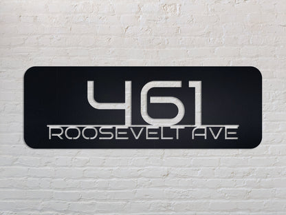 Custom Metal Address Sign, Personalized House Number Plaque