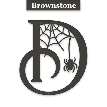 Halloween Alphabet Letters, Spooky Letter Monogram, Fall Letters with Spiders and Web, Autumn Home Decor, Name Letter