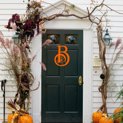 Halloween Alphabet Letters, Spooky Letter Monogram, Fall Letters with Spiders and Web, Autumn Home Decor, Name Letter
