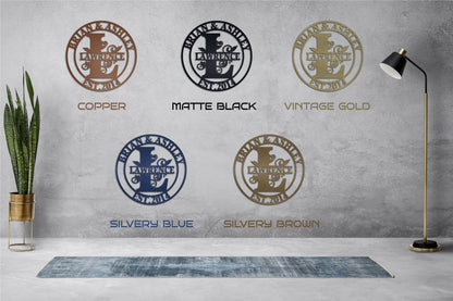 Personalized Metal Name Sign, Custom Family Wall Decor