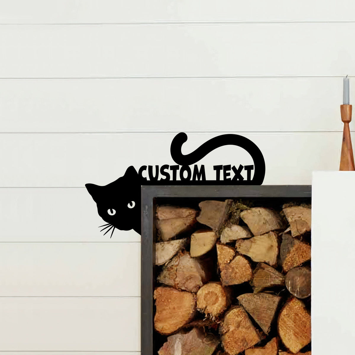 Custom Cat Metal Sign, Halloween Door Corner Decor, Black Cat Lover Gift