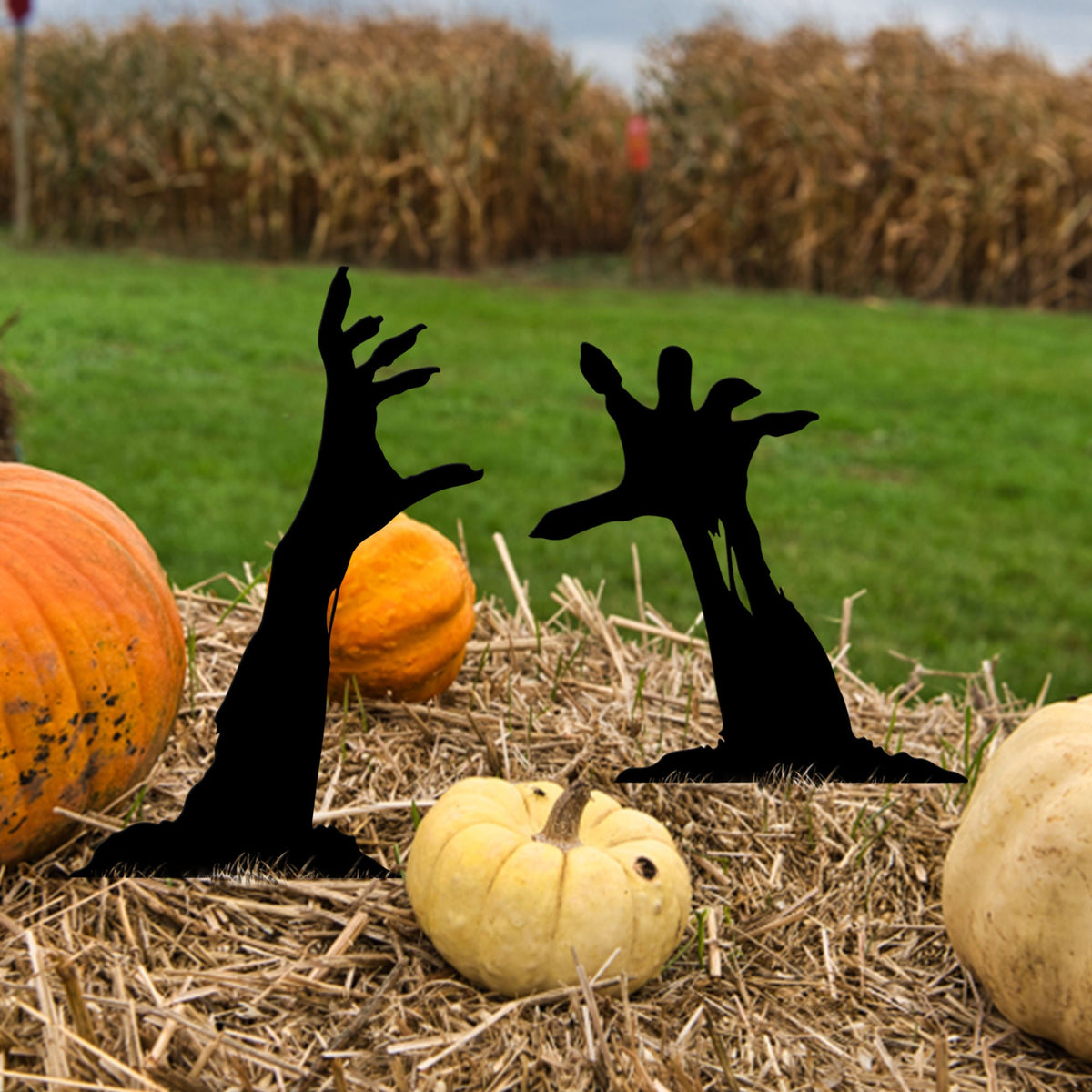 Metal Zombie Hands Stake, Halloween Yard Decoration