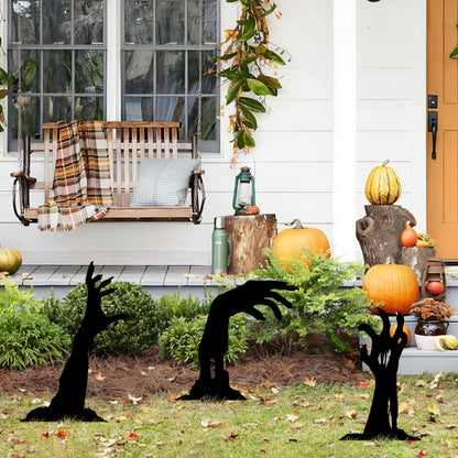 Metal Zombie Hands Stake, Halloween Yard Decoration
