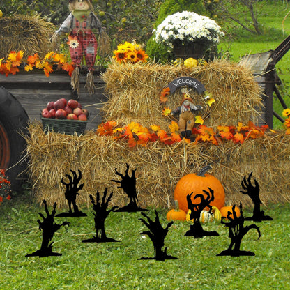 Metal Zombie Hands Stake, Spooky Halloween Yard Decor, 16-Inch