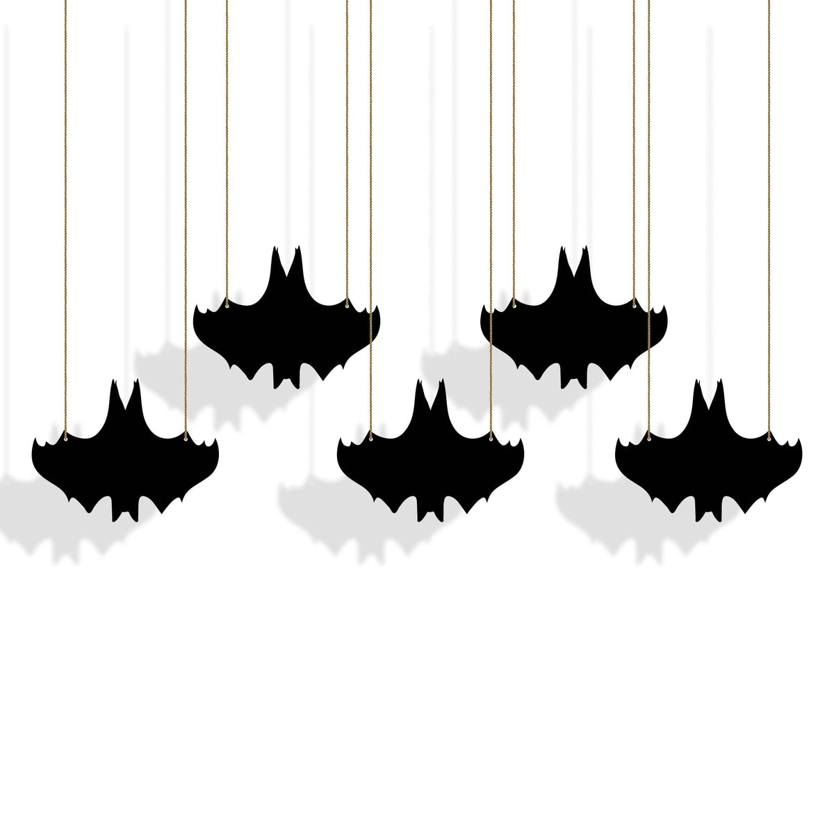Hanging Black Bats, Halloween Aluminum Metal Sign, Spooky Decor