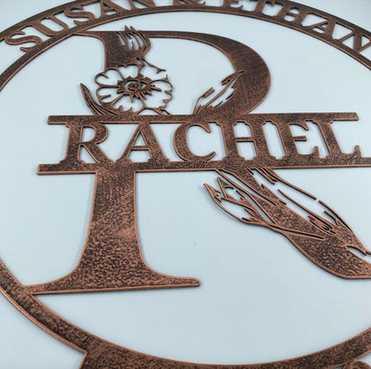 Custom Family Name Metal Sign, Personalized Wall Decor