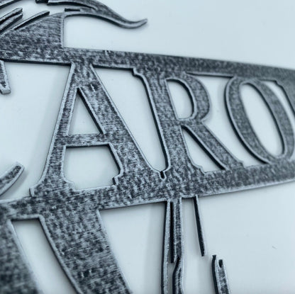 Custom Family Name Metal Sign, Personalized Wall Decor