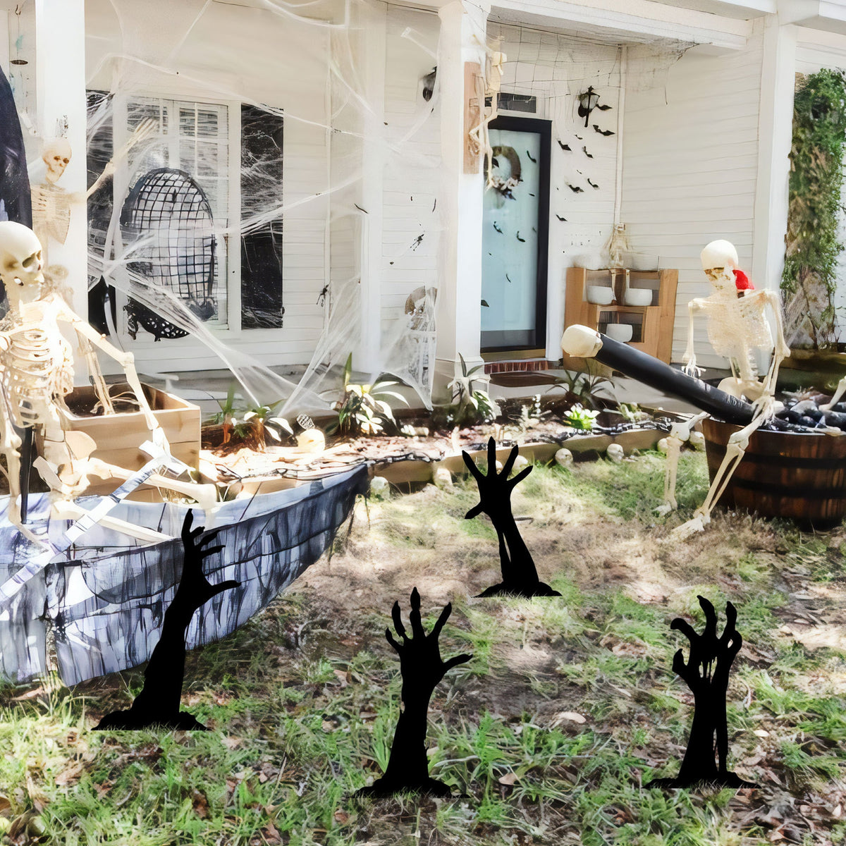 Metal Zombie Hands Stake, Halloween Yard Decoration