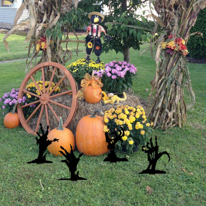 Metal Zombie Hands Stake, Spooky Halloween Yard Decor, 16-Inch