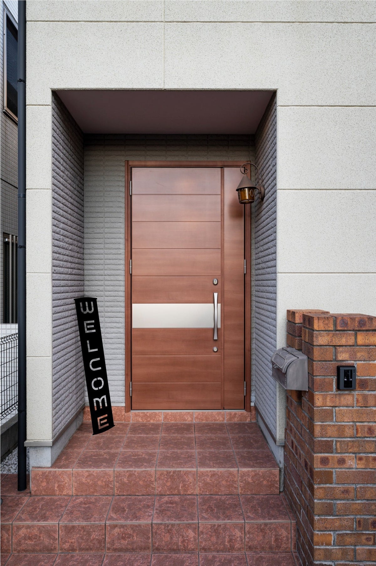 Vertical Welcome Metal Sign, 16 Gauge Steel Front Porch Decor
