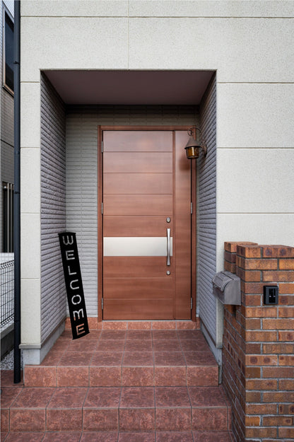 Vertical Welcome Metal Sign, 16 Gauge Steel Front Porch Decor