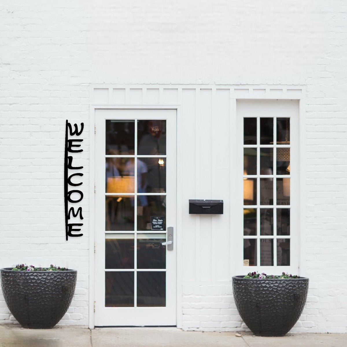 Vertical Welcome Metal Sign – Custom Front Door Decor