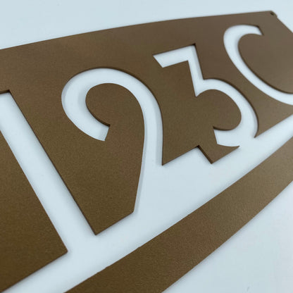 Modern Metal House Number Sign, Custom Street Name Address Plaque