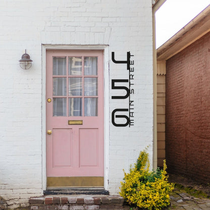 Vertical Custom Metal Address Sign, House Number, Housewarming Gift