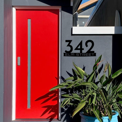 Personalized Metal Address Sign, Modern House Number, 16 Gauge Steel