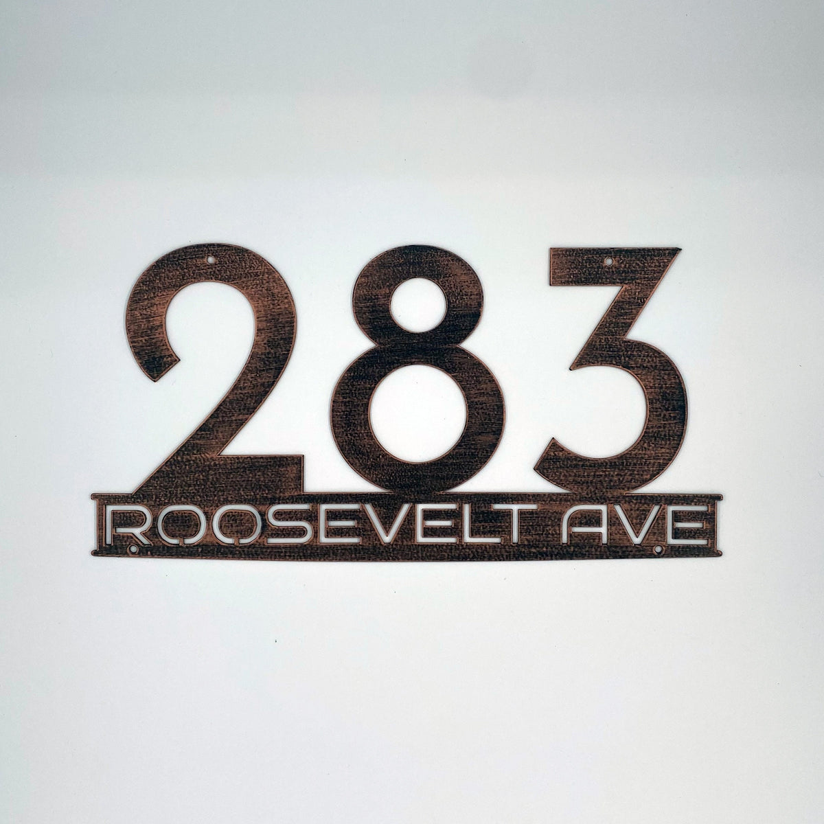 Personalized Metal Address Sign, Modern House Number, 16 Gauge Steel