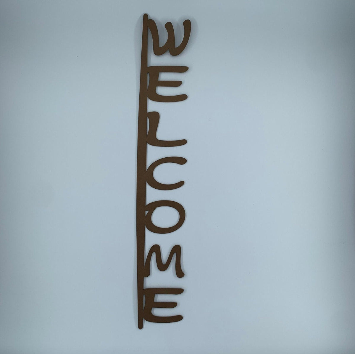 Vertical Welcome Metal Sign – Custom Front Door Decor