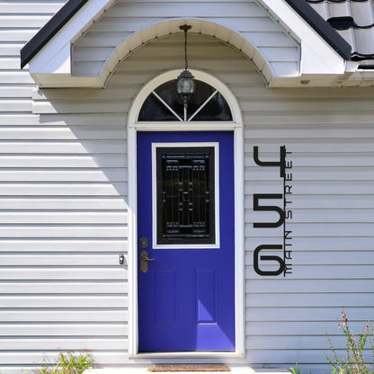 Vertical Custom Metal Address Sign, House Number, Housewarming Gift