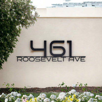Custom Metal Address Sign, Modern House Numbers, Address Plaque