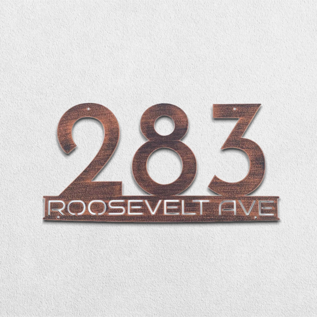 Custom Metal Address Sign, 16 Gauge Steel House Numbers