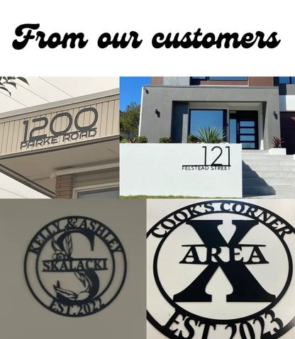 Custom Eagle Metal Address Sign – Personalized House Number