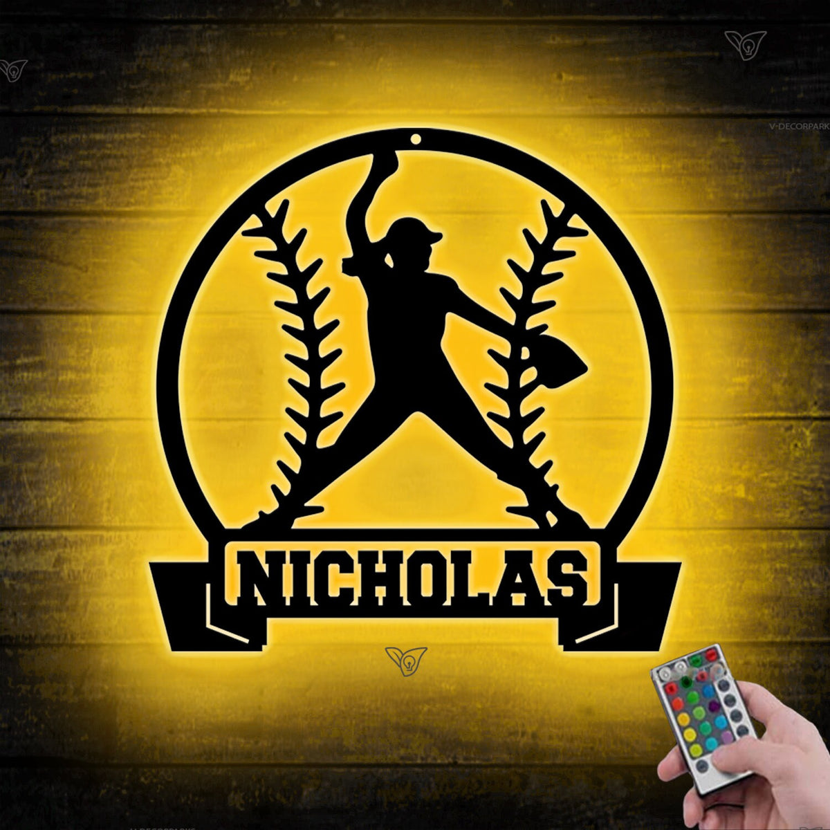Personalized Softball Pitcher Metal Sign with Led Lights, Custom Softball Player Name Sign, Softball Wall Decor, Pitcher Girl Sign