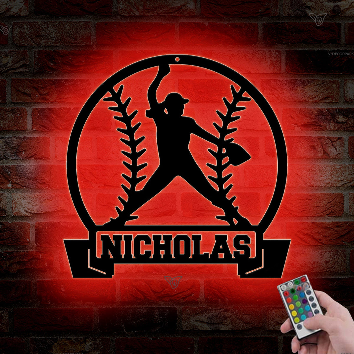 Personalized Softball Pitcher Metal Sign with Led Lights, Custom Softball Player Name Sign, Softball Wall Decor, Pitcher Girl Sign