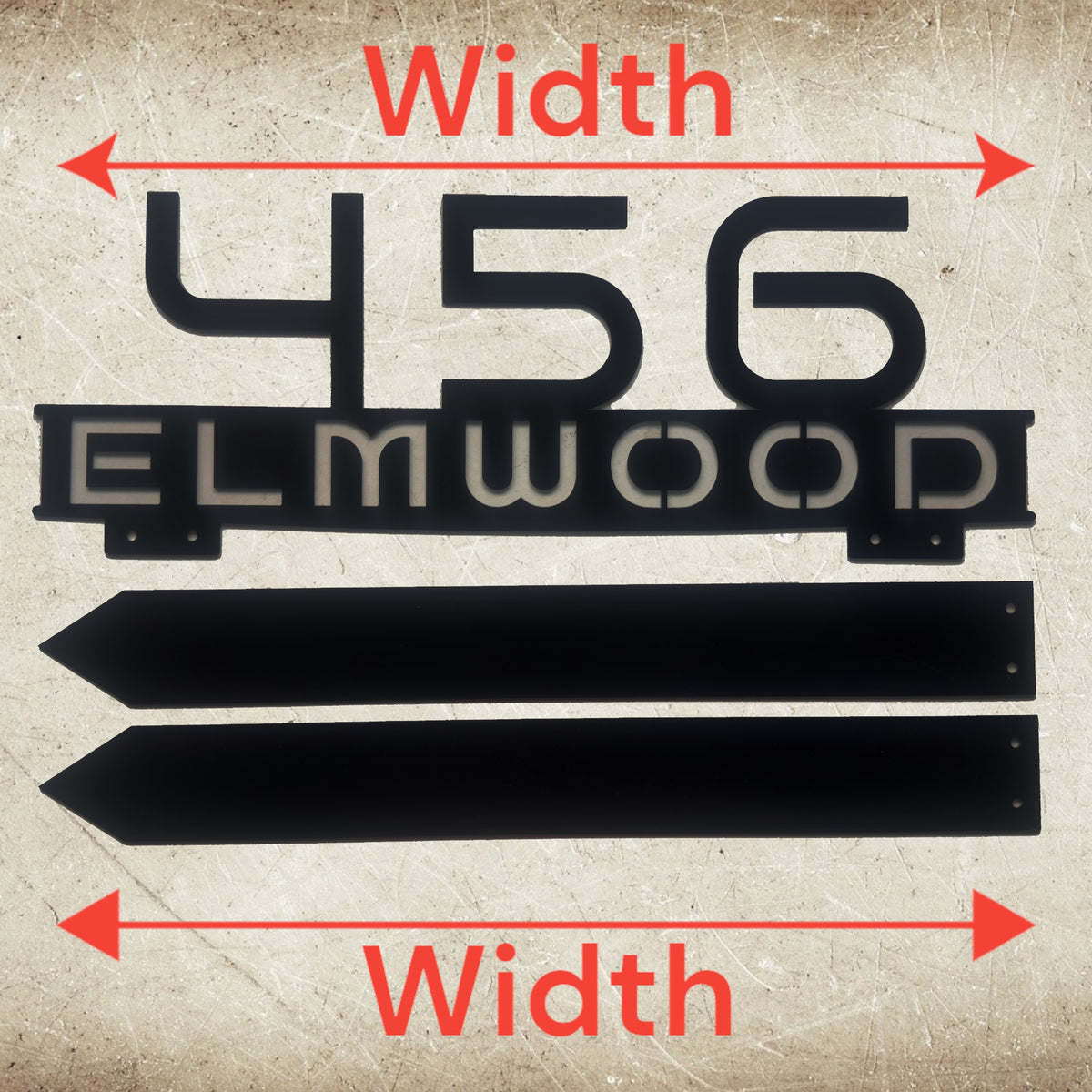 Custom Metal Address Sign with Stakes – Personalized Street Name Plaque