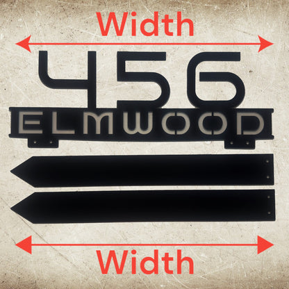 Custom Metal Address Sign with Stakes – Personalized Street Name Plaque