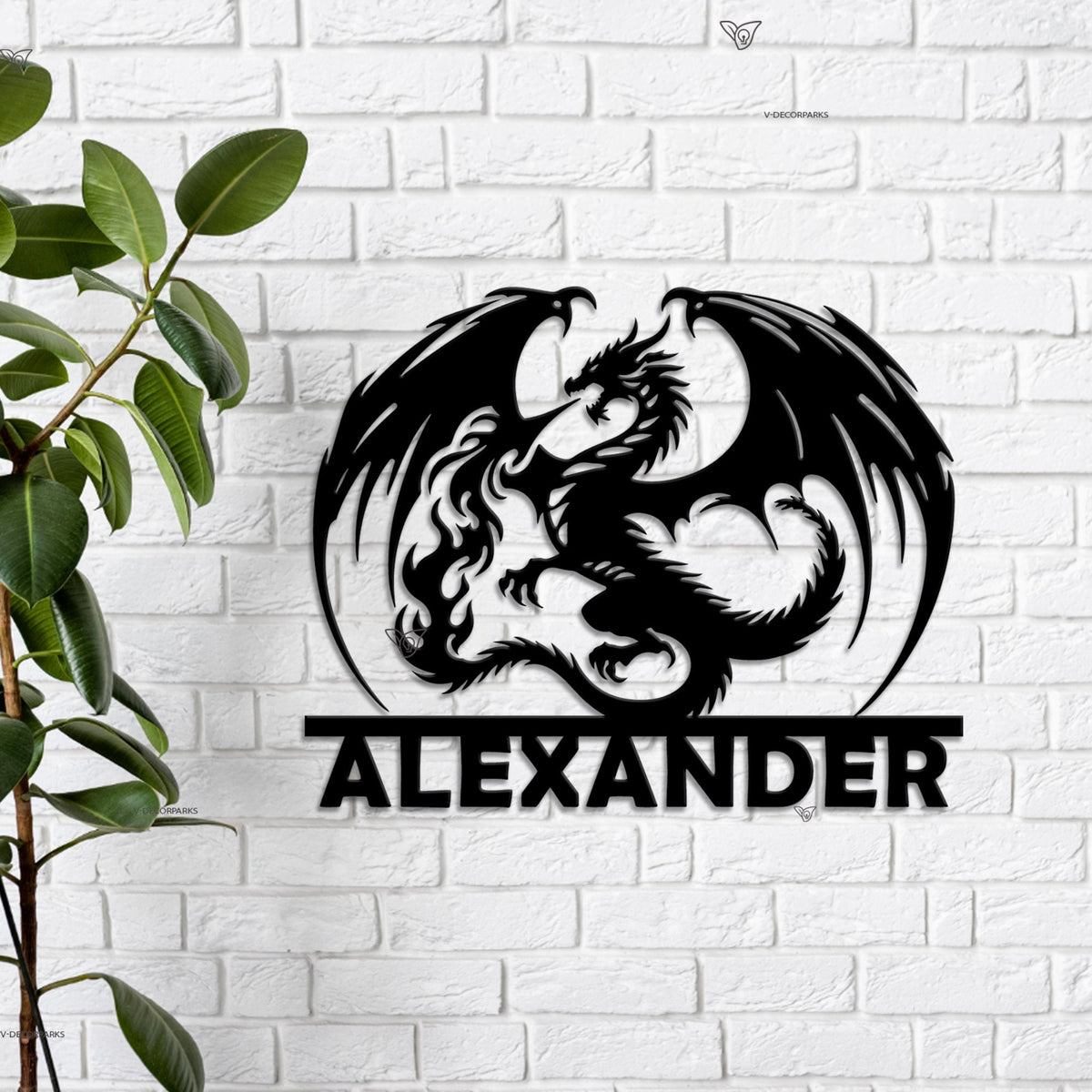 Custom Dragon Metal Wall Art with LED Lights, Dragon Metal Sign, Dragon Lover Gift, Room Decor, Gift for Him, Mythologic Decor