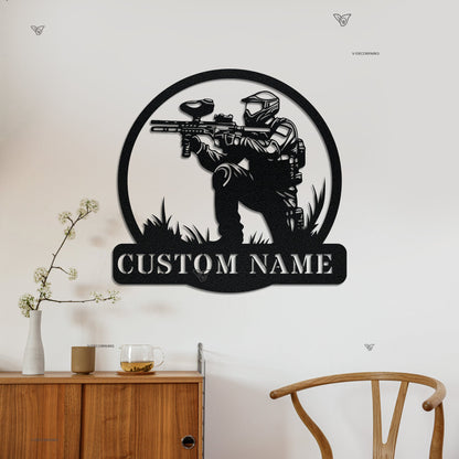 Custom Paintball Metal Sign with Led Light, PaintballMetal Wall Art, Paintball Lover Gift, Gift For Man, Paintball Lover Gift