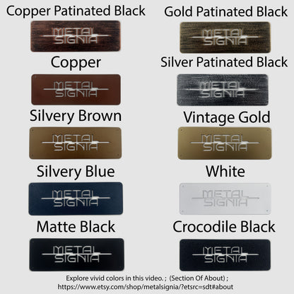 Custom Metal Address Sign with Stakes – Personalized Street Name Plaque