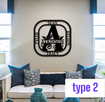 Personalized Family Name Metal Sign – Custom Wall Decor
