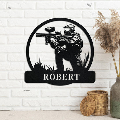Custom Paintball Metal Sign with Led Light, PaintballMetal Wall Art, Paintball Lover Gift, Gift For Man, Paintball Lover Gift